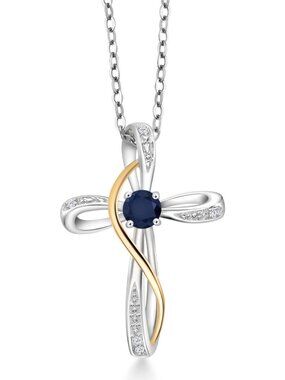 Stunning Infinity Cross Necklace for Women | Gemstone Accents & Elegant Design